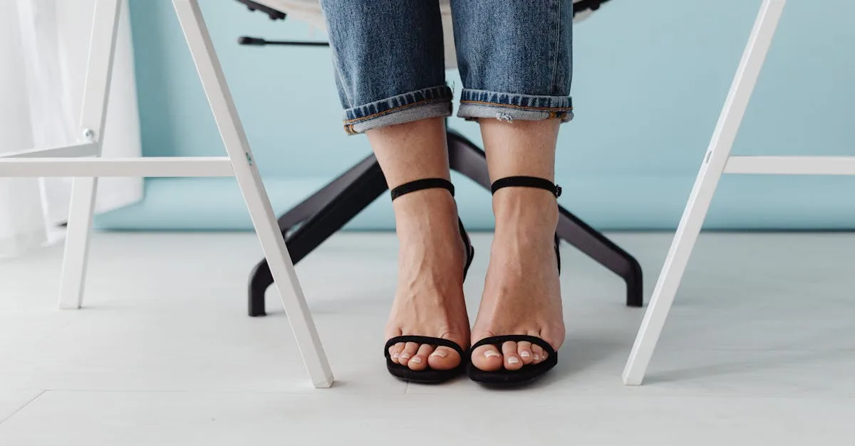 découvrez notre sélection de sandales à talons avec bride cheville, parfaites pour sublimer vos tenues. élégantes et confortables, elles s’adaptent à toutes les occasions. livraison rapide.